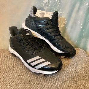 Adidas Icon Bounce Mid Metal Baseball Cleats Black